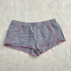 Victoria's Secret Y2K Mini Lounge Shorts Women's Small Stripes Pink Lowrise